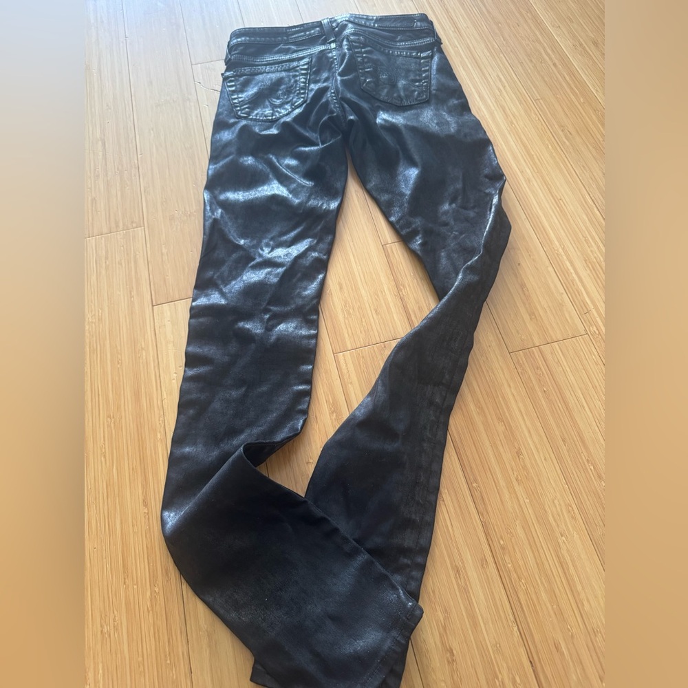 AG Adriano Goldschmied Shiny Black Skinny Jeans - Picture 2 of 3